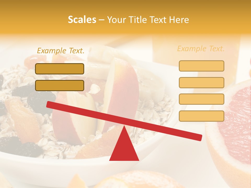 Healthy Breakfast With Fruits And Juice PowerPoint Template