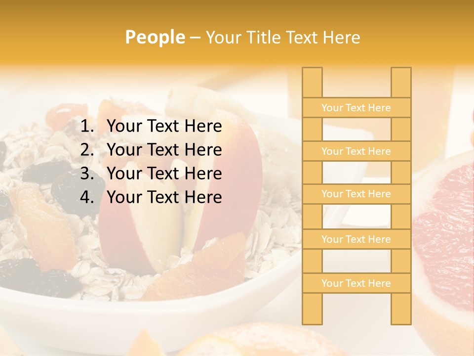 Healthy Breakfast With Fruits And Juice PowerPoint Template