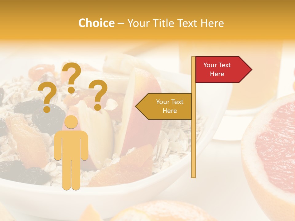 Healthy Breakfast With Fruits And Juice PowerPoint Template