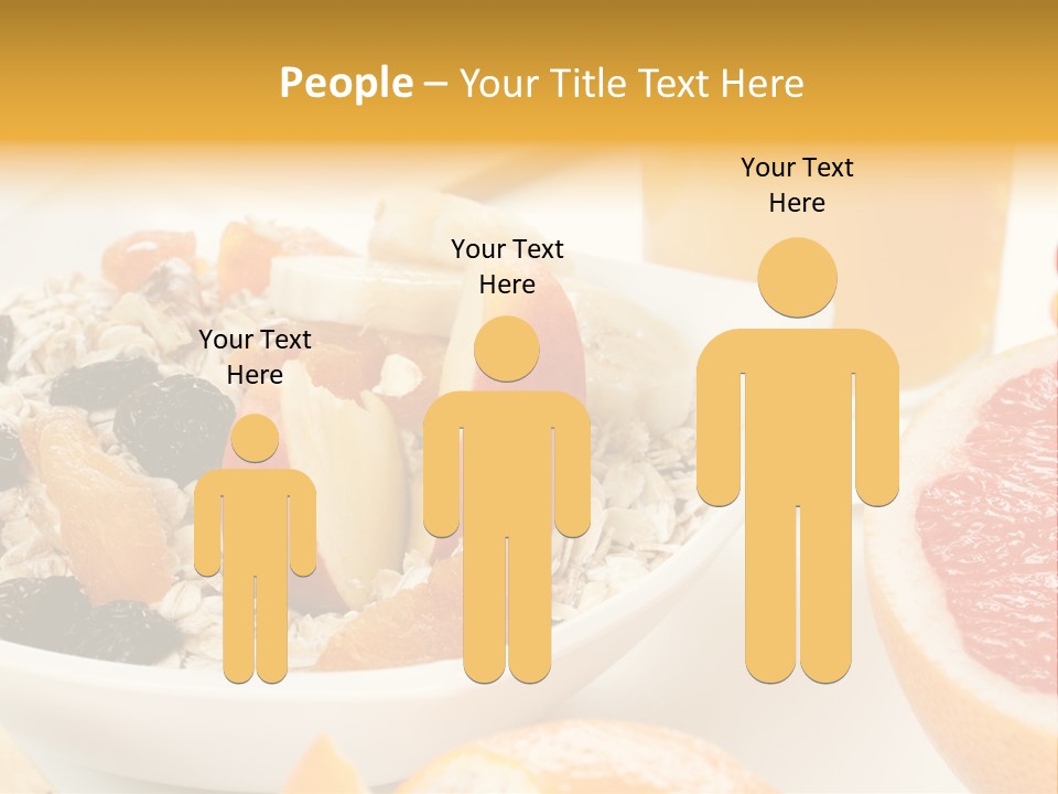 Healthy Breakfast With Fruits And Juice PowerPoint Template