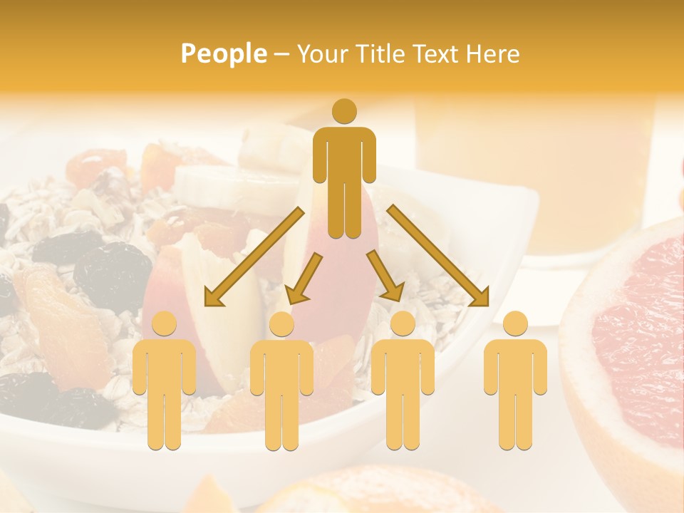 Healthy Breakfast With Fruits And Juice PowerPoint Template