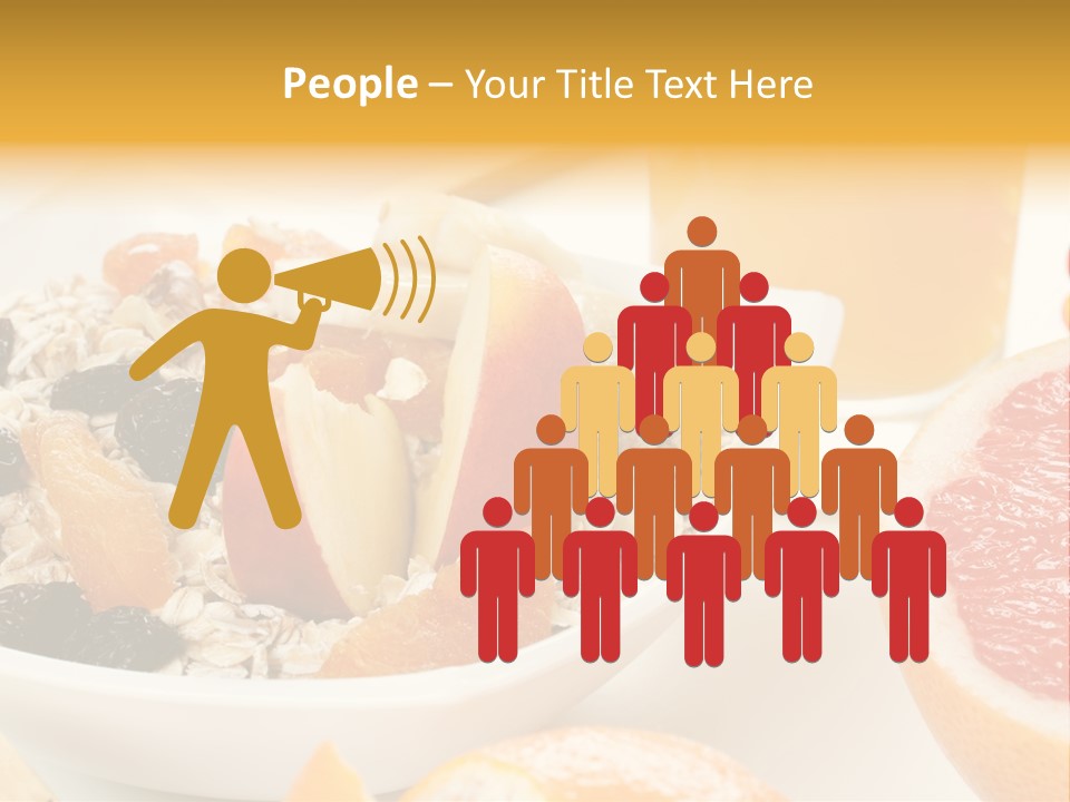 Healthy Breakfast With Fruits And Juice PowerPoint Template