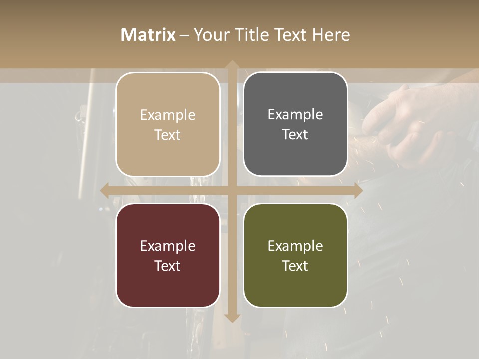 Welder Working On The Metal Fork Of A Motorcycle PowerPoint Template