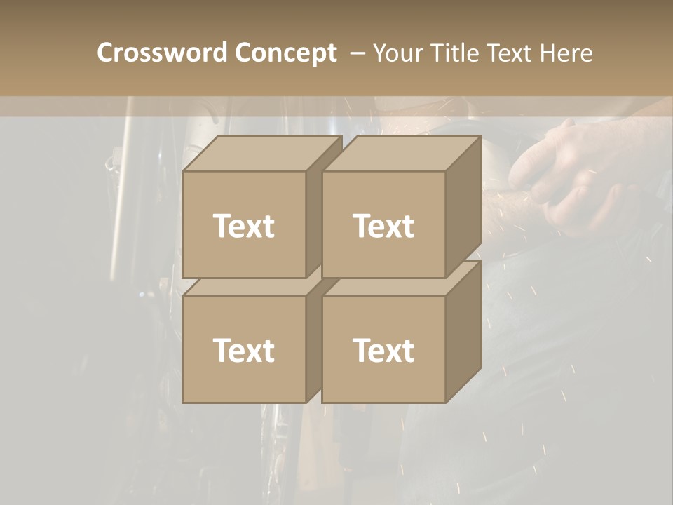 Welder Working On The Metal Fork Of A Motorcycle PowerPoint Template