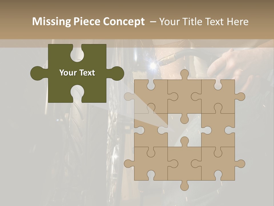 Welder Working On The Metal Fork Of A Motorcycle PowerPoint Template