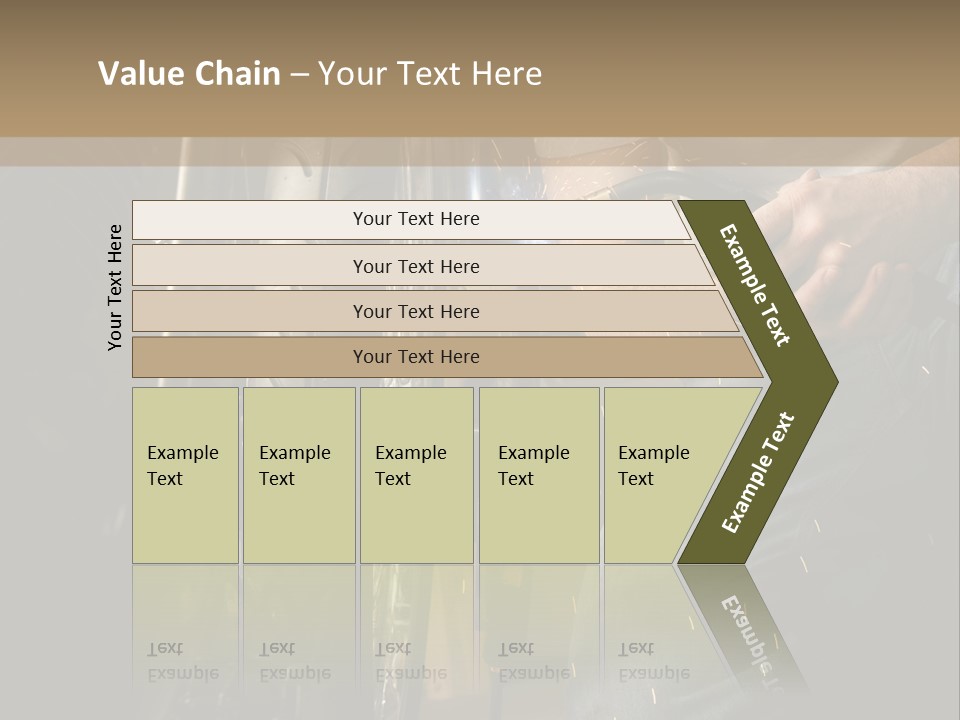Welder Working On The Metal Fork Of A Motorcycle PowerPoint Template