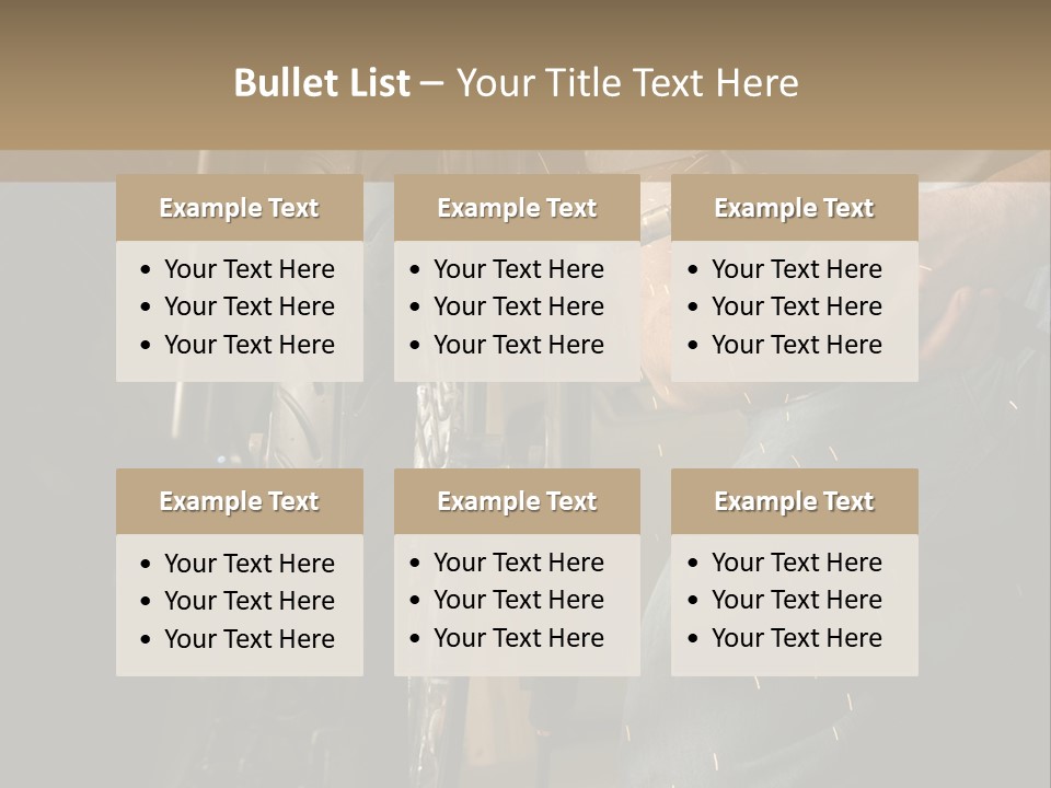 Welder Working On The Metal Fork Of A Motorcycle PowerPoint Template