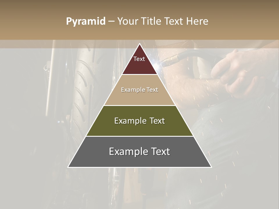Welder Working On The Metal Fork Of A Motorcycle PowerPoint Template