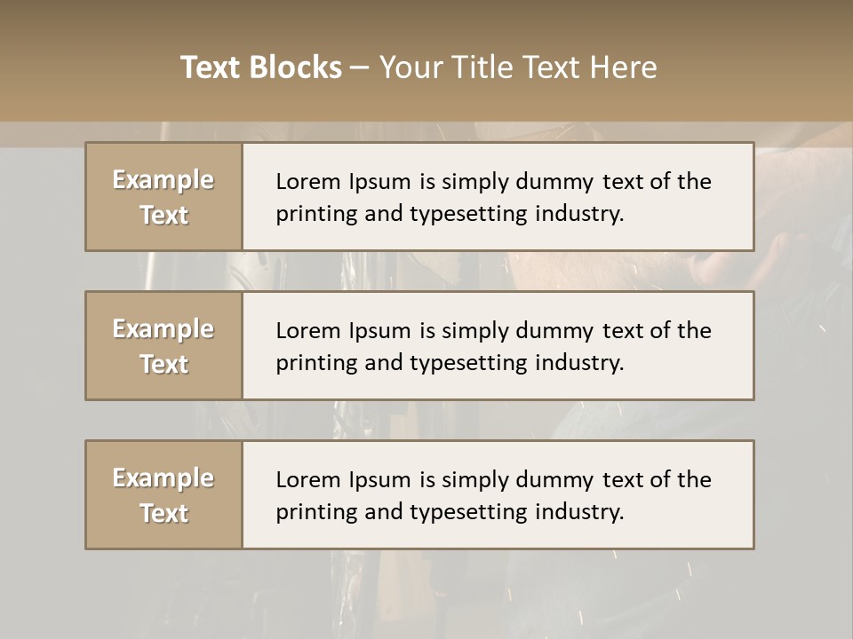 Welder Working On The Metal Fork Of A Motorcycle PowerPoint Template