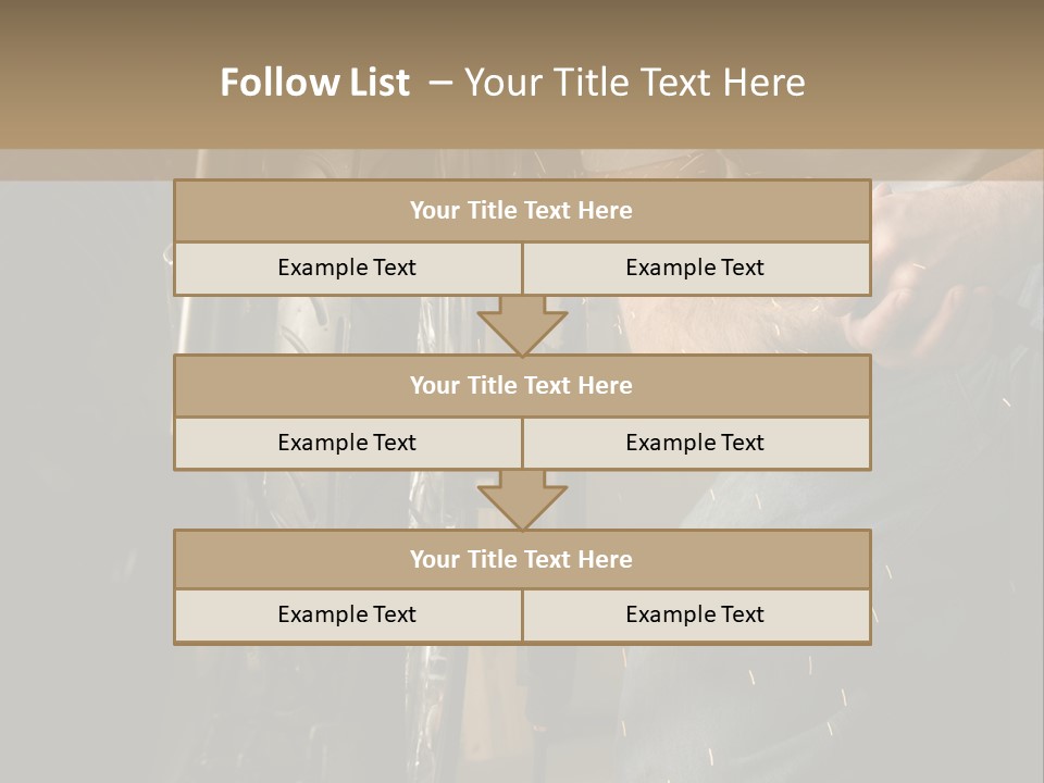Welder Working On The Metal Fork Of A Motorcycle PowerPoint Template