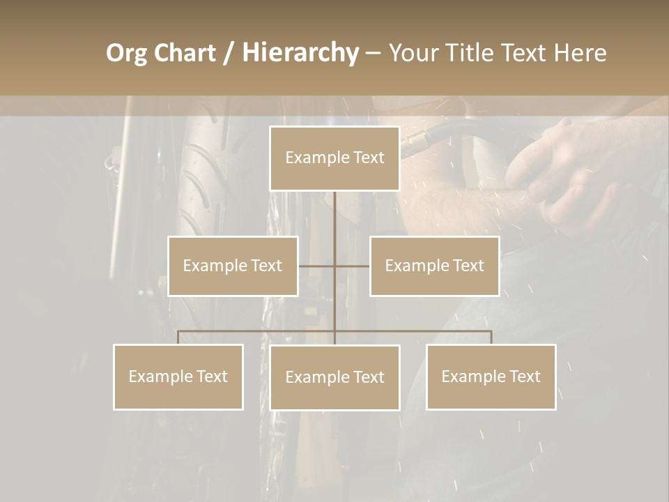 Welder Working On The Metal Fork Of A Motorcycle PowerPoint Template
