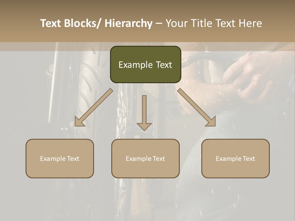 Welder Working On The Metal Fork Of A Motorcycle PowerPoint Template