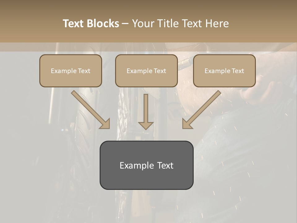 Welder Working On The Metal Fork Of A Motorcycle PowerPoint Template