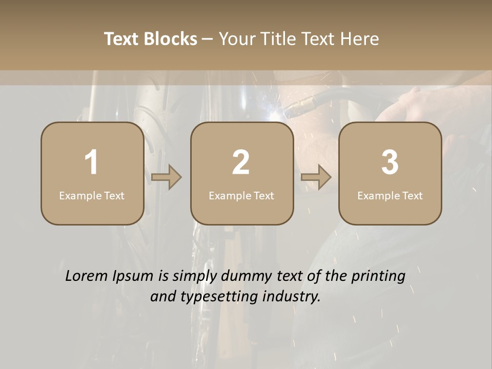 Welder Working On The Metal Fork Of A Motorcycle PowerPoint Template