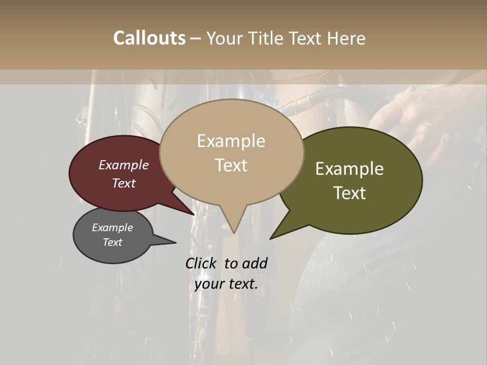 Welder Working On The Metal Fork Of A Motorcycle PowerPoint Template