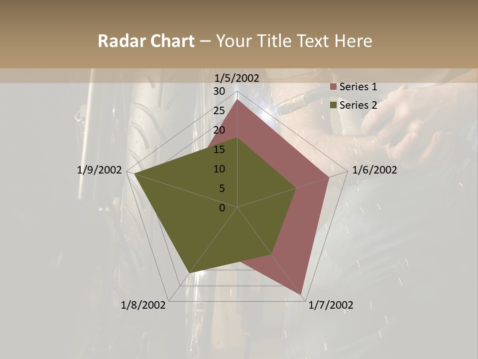 Welder Working On The Metal Fork Of A Motorcycle PowerPoint Template