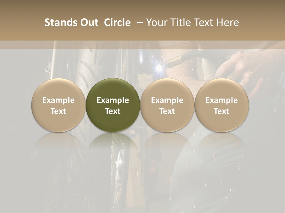 Welder Working On The Metal Fork Of A Motorcycle PowerPoint Template