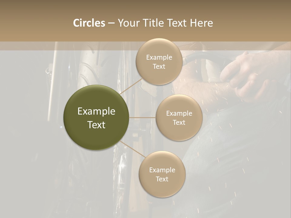 Welder Working On The Metal Fork Of A Motorcycle PowerPoint Template