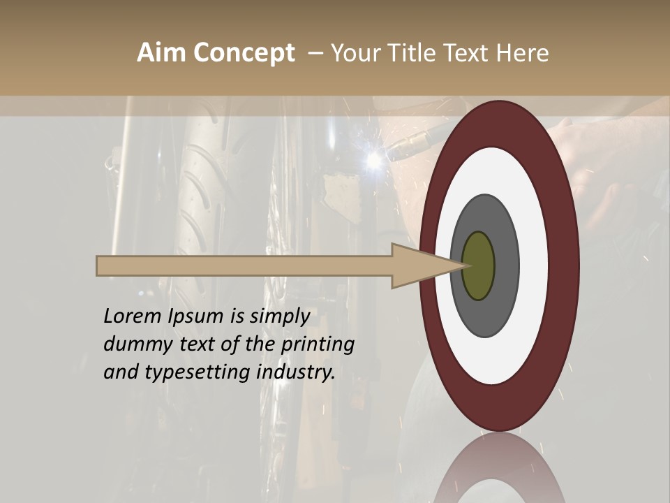 Welder Working On The Metal Fork Of A Motorcycle PowerPoint Template