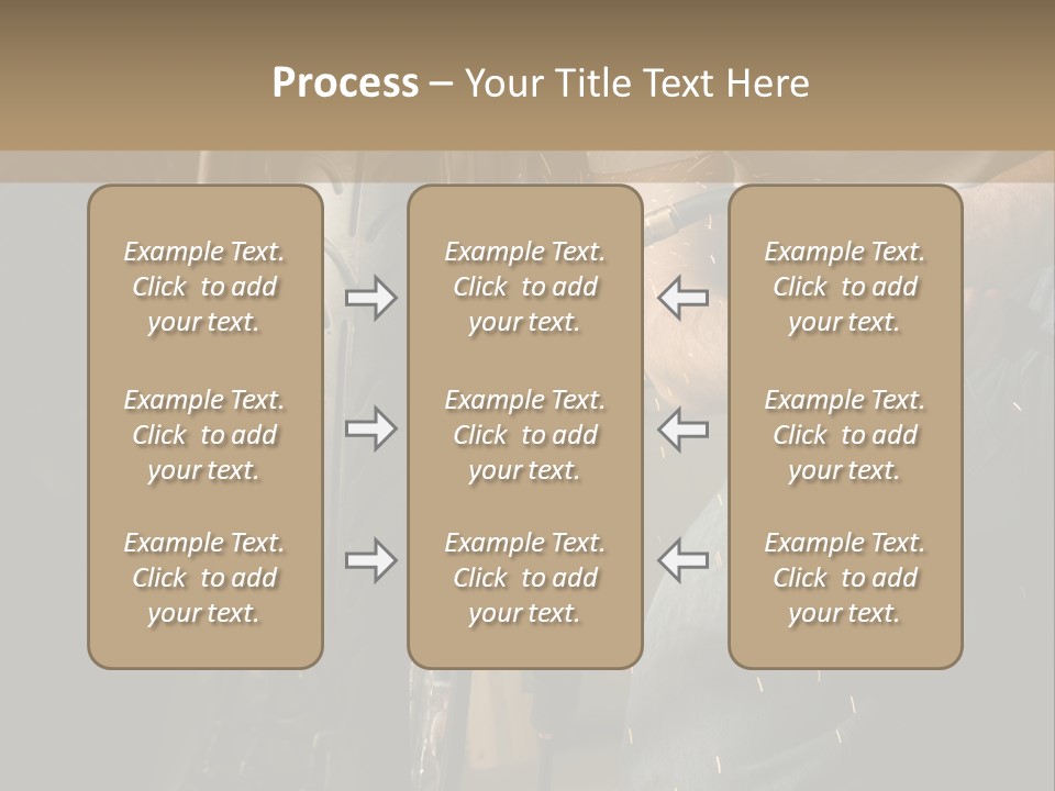 Welder Working On The Metal Fork Of A Motorcycle PowerPoint Template