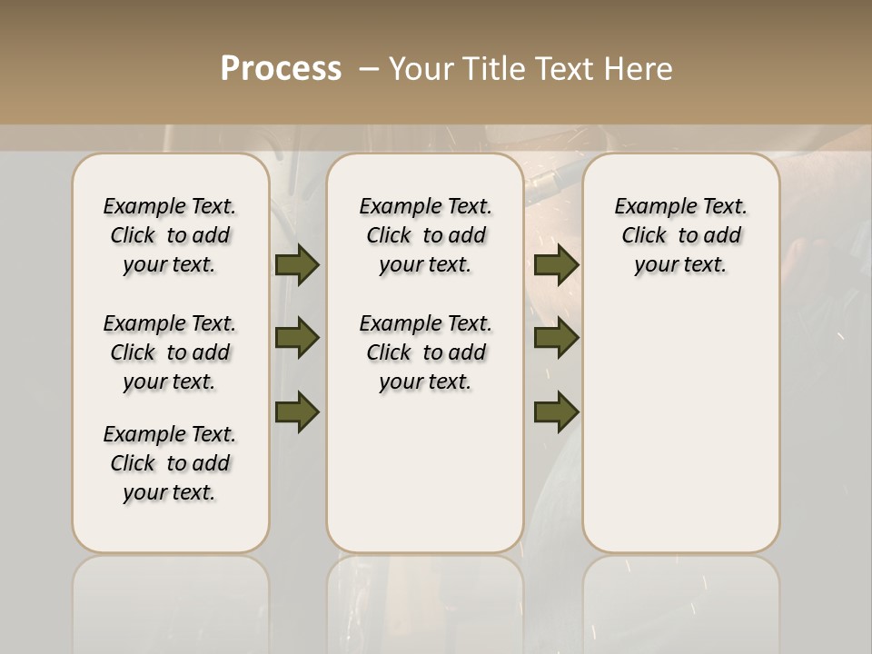 Welder Working On The Metal Fork Of A Motorcycle PowerPoint Template