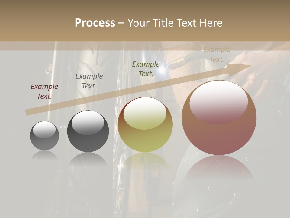 Welder Working On The Metal Fork Of A Motorcycle PowerPoint Template