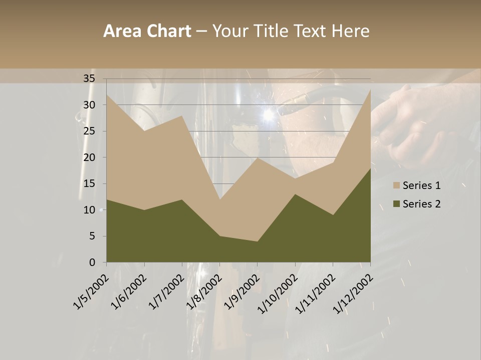 Welder Working On The Metal Fork Of A Motorcycle PowerPoint Template