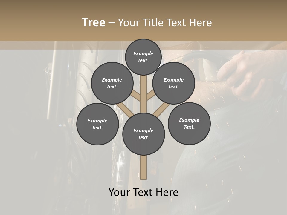 Welder Working On The Metal Fork Of A Motorcycle PowerPoint Template