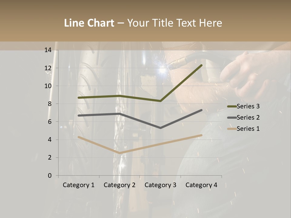 Welder Working On The Metal Fork Of A Motorcycle PowerPoint Template