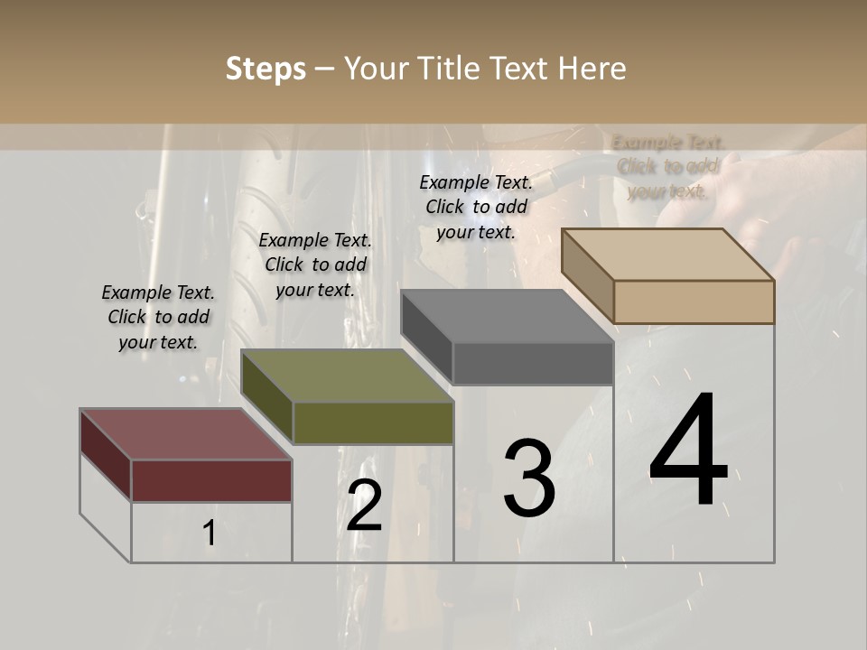 Welder Working On The Metal Fork Of A Motorcycle PowerPoint Template