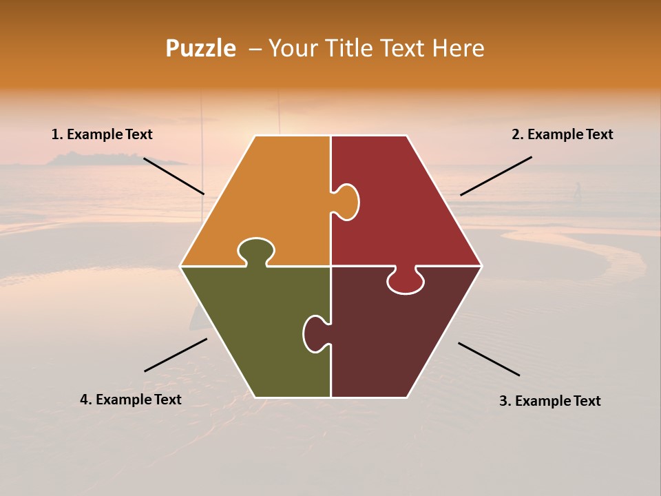 Dreamy Sunset On Tropical Beach. Siam Bay. Province Trat. Koh Chang Island. Kingdom Thailand PowerPoint Template