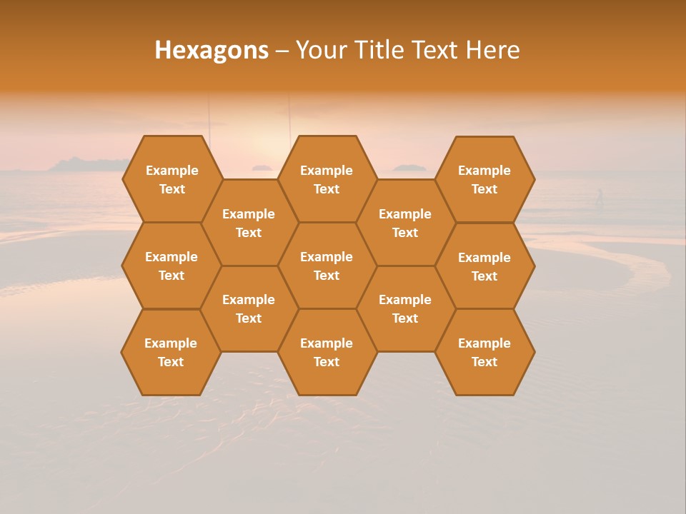 Dreamy Sunset On Tropical Beach. Siam Bay. Province Trat. Koh Chang Island. Kingdom Thailand PowerPoint Template