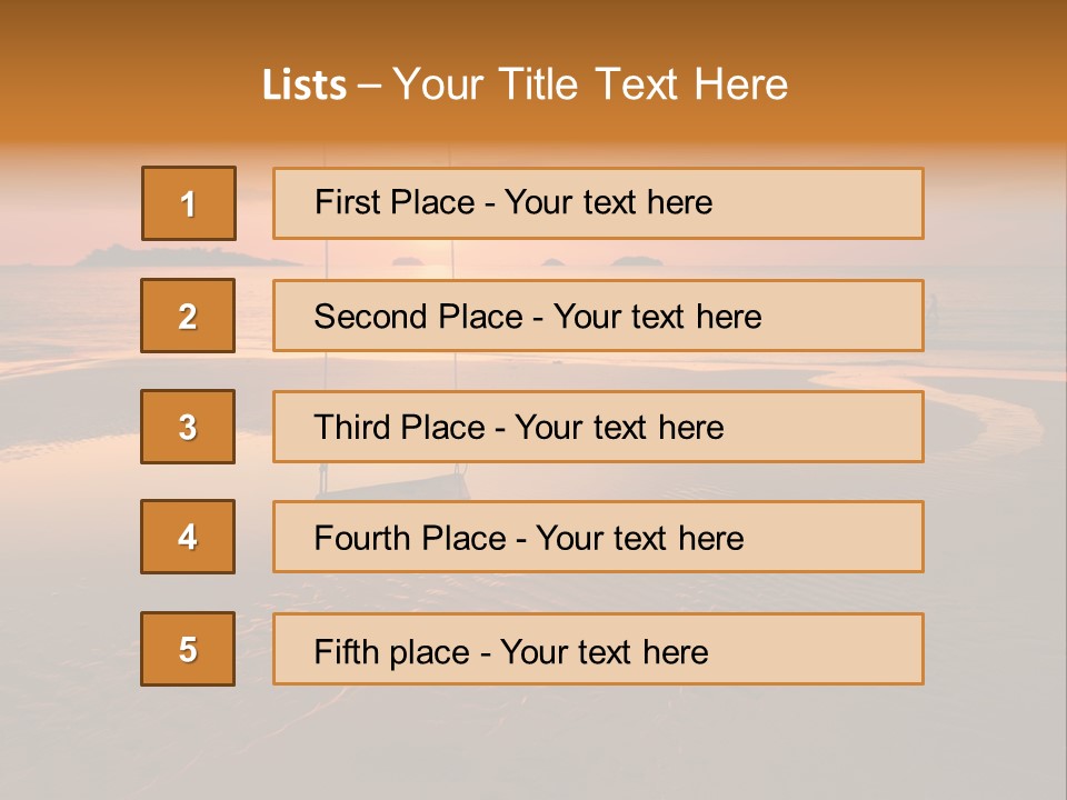 Dreamy Sunset On Tropical Beach. Siam Bay. Province Trat. Koh Chang Island. Kingdom Thailand PowerPoint Template