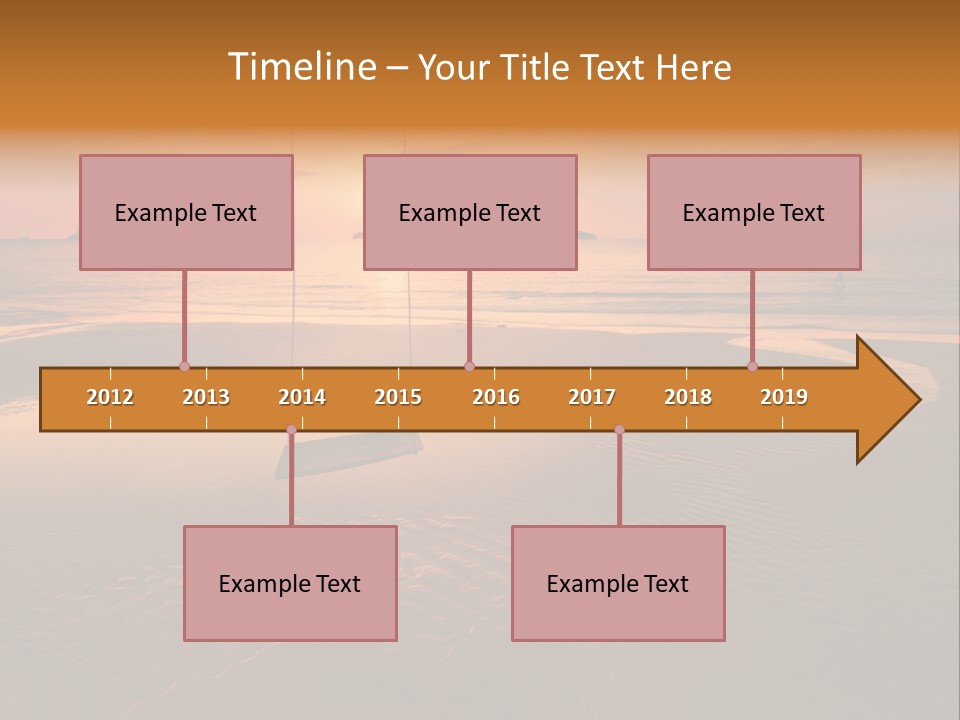 Dreamy Sunset On Tropical Beach. Siam Bay. Province Trat. Koh Chang Island. Kingdom Thailand PowerPoint Template