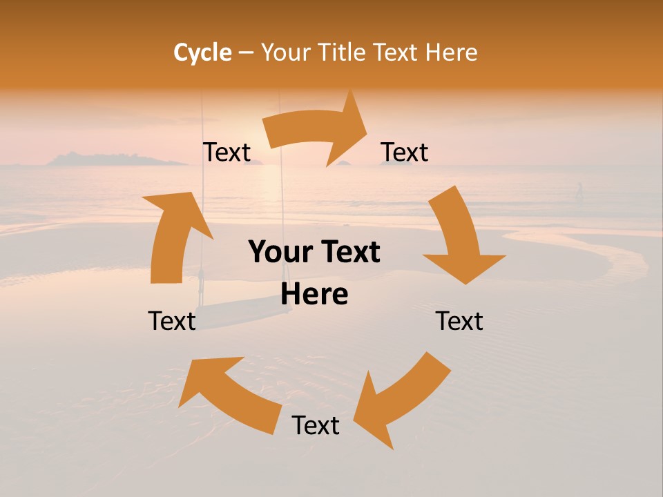 Dreamy Sunset On Tropical Beach. Siam Bay. Province Trat. Koh Chang Island. Kingdom Thailand PowerPoint Template