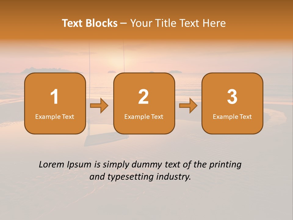 Dreamy Sunset On Tropical Beach. Siam Bay. Province Trat. Koh Chang Island. Kingdom Thailand PowerPoint Template