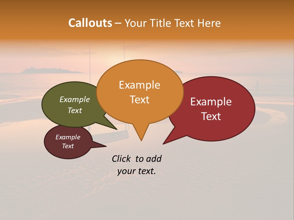 Dreamy Sunset On Tropical Beach. Siam Bay. Province Trat. Koh Chang Island. Kingdom Thailand PowerPoint Template