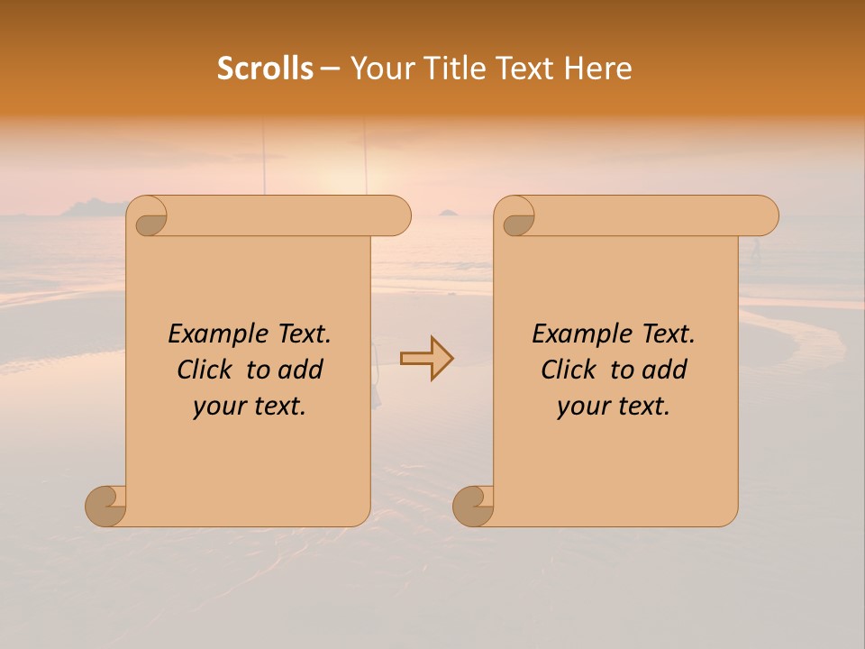 Dreamy Sunset On Tropical Beach. Siam Bay. Province Trat. Koh Chang Island. Kingdom Thailand PowerPoint Template