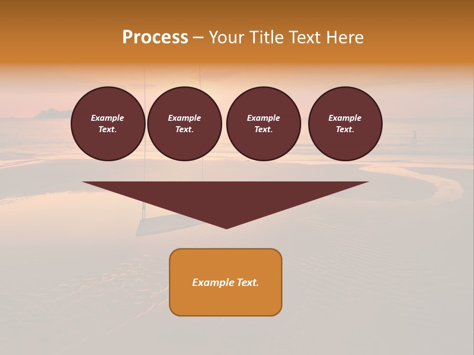 Dreamy Sunset On Tropical Beach. Siam Bay. Province Trat. Koh Chang Island. Kingdom Thailand PowerPoint Template