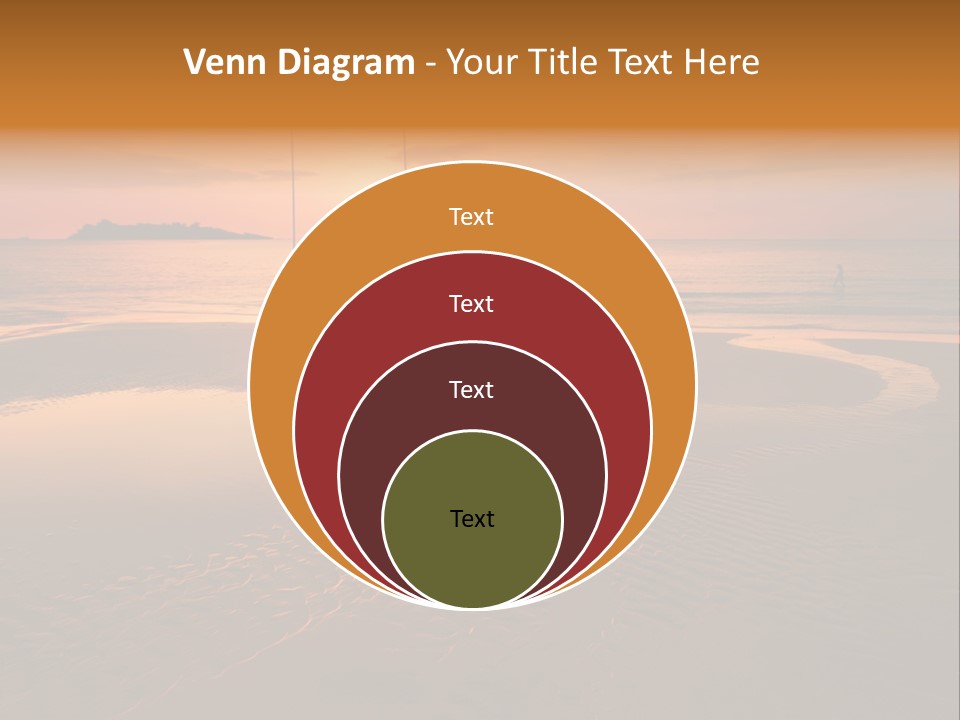 Dreamy Sunset On Tropical Beach. Siam Bay. Province Trat. Koh Chang Island. Kingdom Thailand PowerPoint Template
