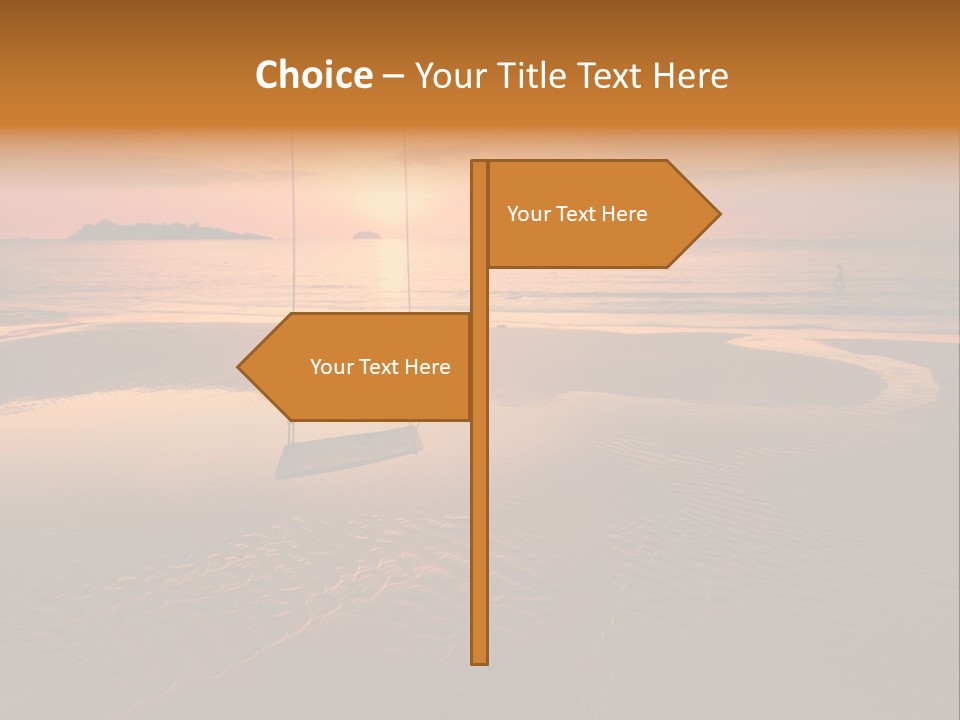 Dreamy Sunset On Tropical Beach. Siam Bay. Province Trat. Koh Chang Island. Kingdom Thailand PowerPoint Template