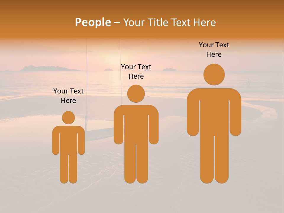 Dreamy Sunset On Tropical Beach. Siam Bay. Province Trat. Koh Chang Island. Kingdom Thailand PowerPoint Template