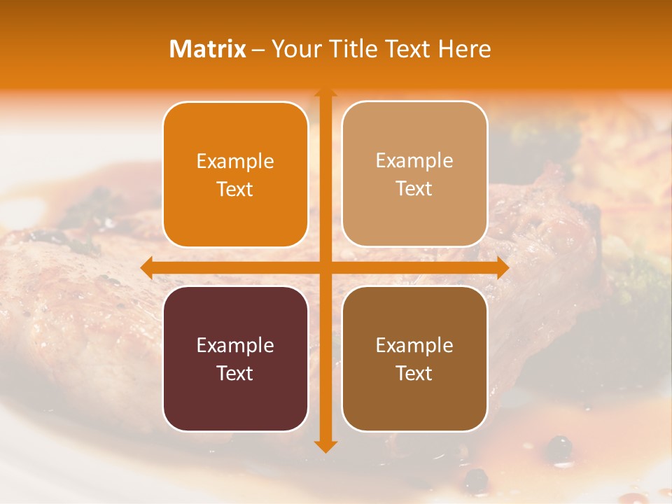 Pork Brisket With Potato And Broccoli PowerPoint Template
