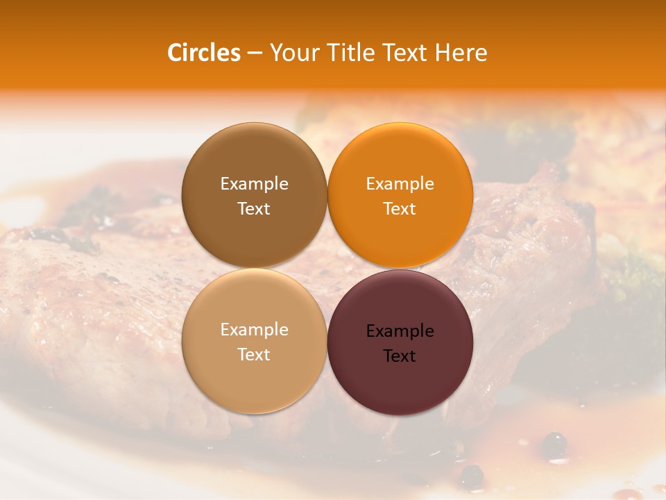 Pork Brisket With Potato And Broccoli PowerPoint Template