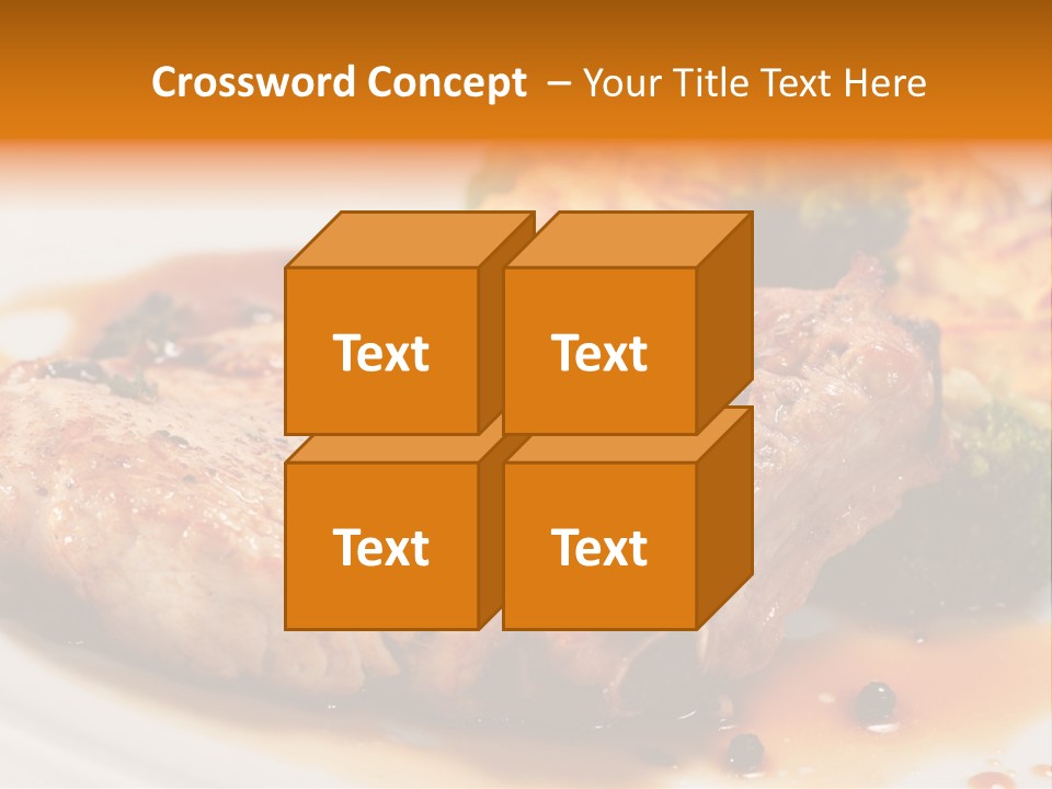 Pork Brisket With Potato And Broccoli PowerPoint Template