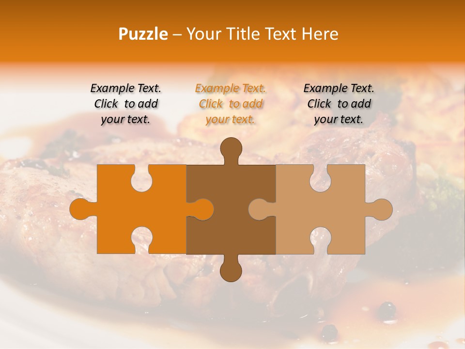 Pork Brisket With Potato And Broccoli PowerPoint Template