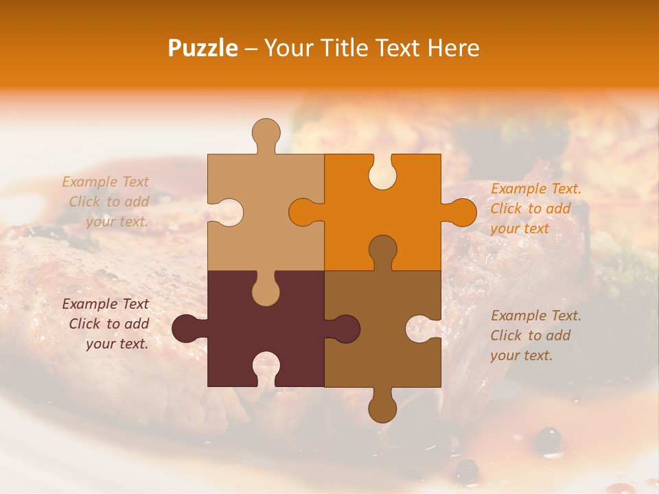 Pork Brisket With Potato And Broccoli PowerPoint Template