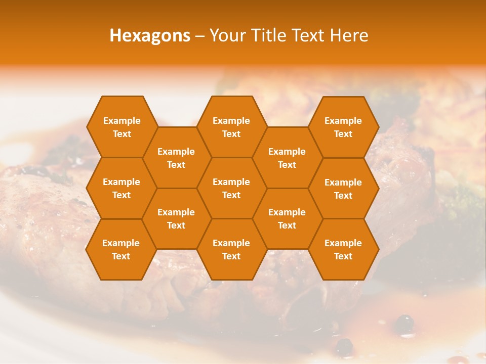 Pork Brisket With Potato And Broccoli PowerPoint Template