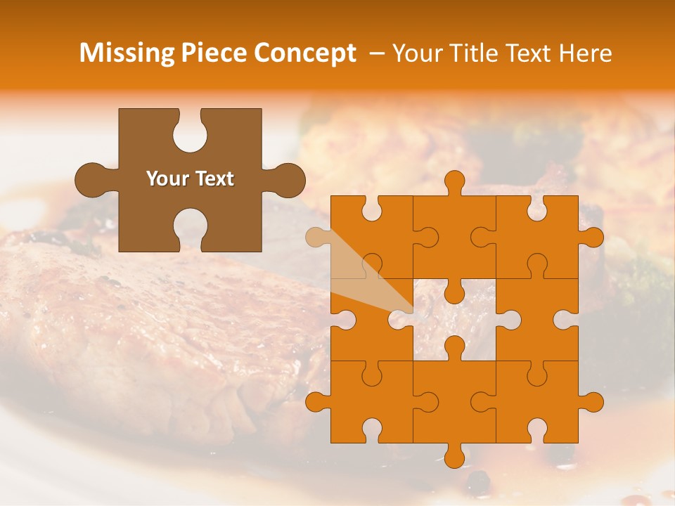 Pork Brisket With Potato And Broccoli PowerPoint Template