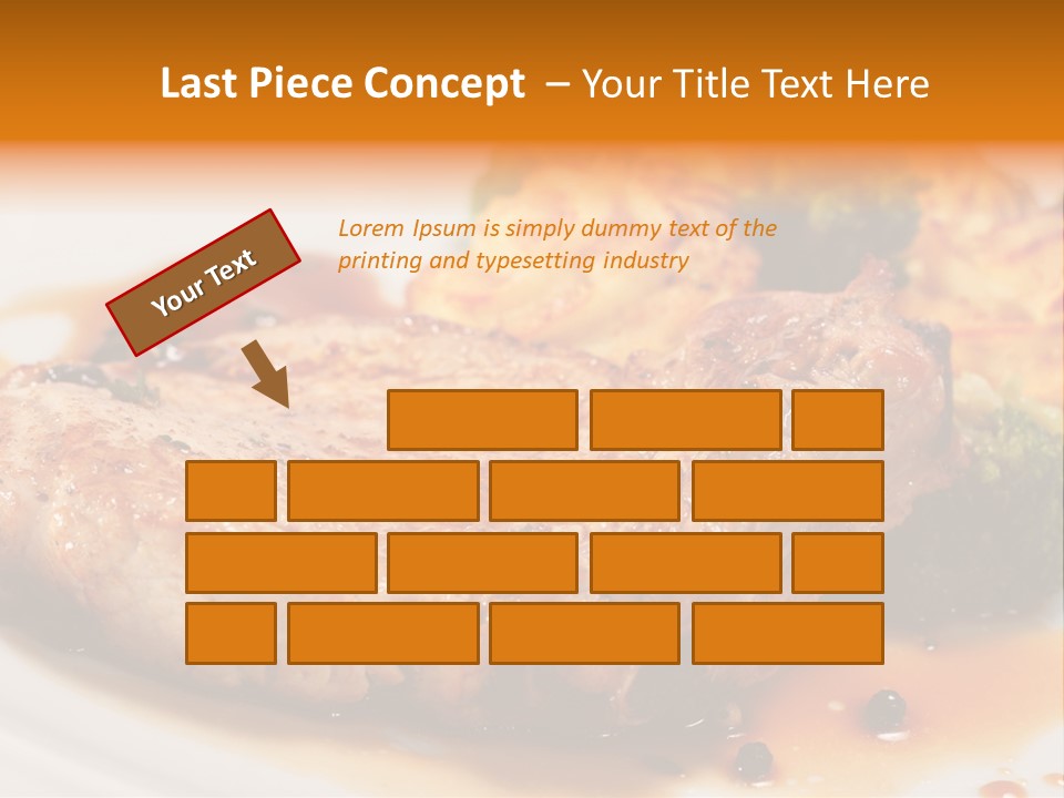 Pork Brisket With Potato And Broccoli PowerPoint Template